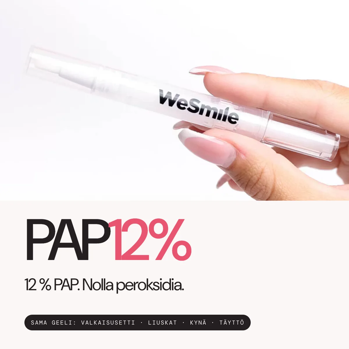 12 % PAP. Nolla peroksidia. Sama kerrottu pitoisuus kuin ensimmäisellä kuurillasi